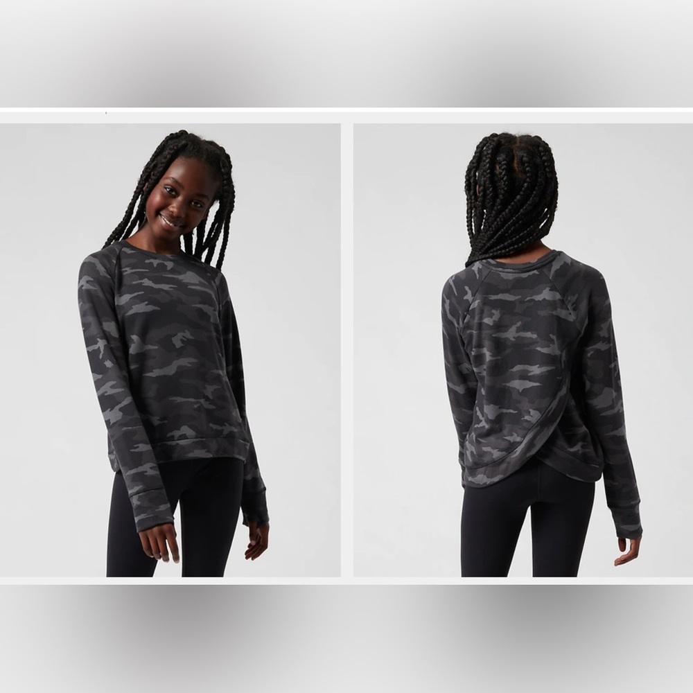 Athleta cozy girl “Cross your fingers” sweatshirt